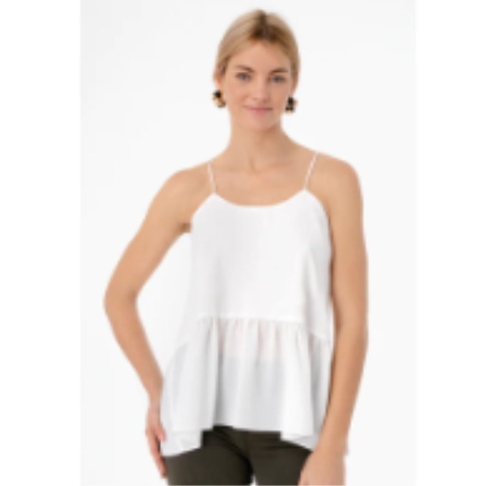 White Kieran Peplum Tank